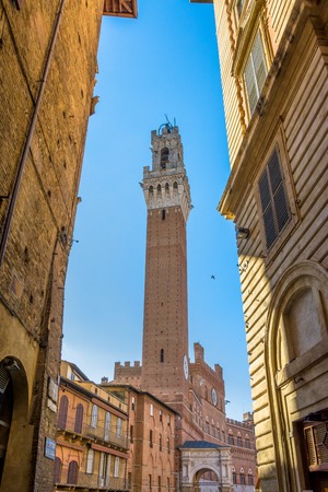 Piazza del Campo square in Siena, Italyの写真素材