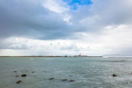 TRAPANI, ITALY - FEBRUARY 25, 2014: day view of harbor and waterfront in Trapani, Italy. The city is an important fishing port and the main gateway to the nearby Egadi Islandsのeditorial素材