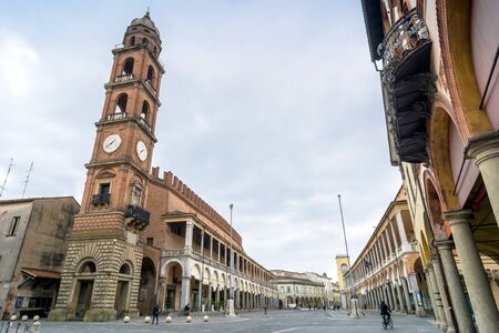 FAENZA, ITALY - MARCH 9, 2015: day view of Piazza del Popolo in Faenza, Italy. Faenza is the capital...