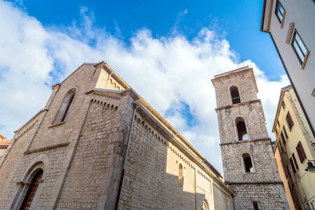 day view of church of San Michele arcangelo in Potenza, Italyの写真素材