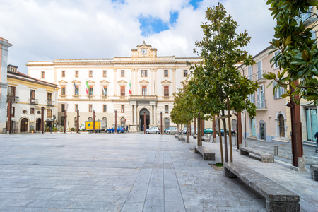 POTENZA, ITALY - MARCH 13, 2015: day view of Mario Pagano square in Potenza, Italy. Potenza is the highest regional capital city in Italy.のeditorial素材
