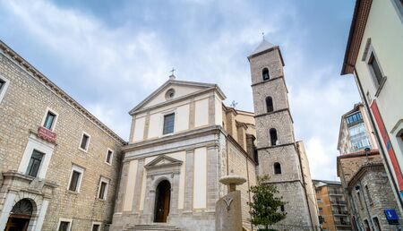 POTENZA, ITALY - MARCH 13, 2015: day view of Duomo San Gerardo Cathedral in Potenza, Italy. Potenza is the highest regional capital city in Italy.のeditorial素材