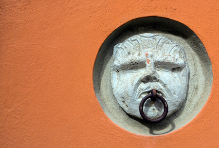 Old wall head decoration in Potenza. Basilicata. Italyのeditorial素材