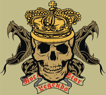 king skullのイラスト素材