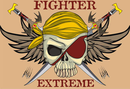 skull swordのイラスト素材