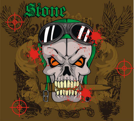 skull warのイラスト素材