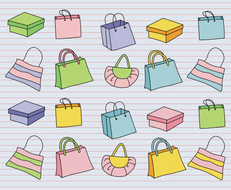 Bag with on paperのイラスト素材