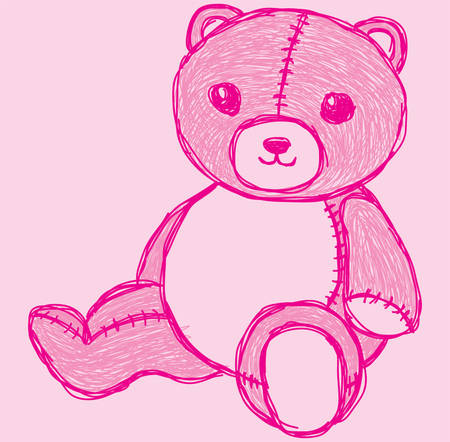 sketch cute bearのイラスト素材