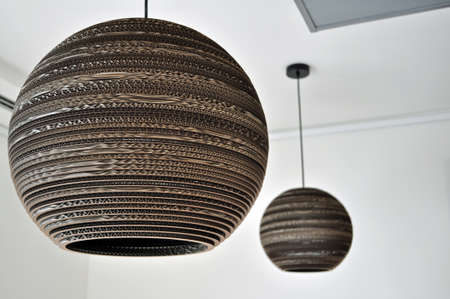 Lamapara cardboard ceiling pendantの写真素材