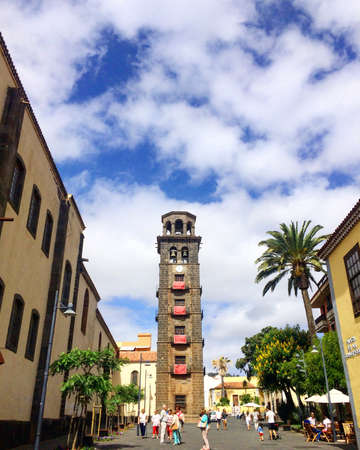 Village bell tower in summer dayのeditorial素材