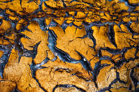 cracked ground in riotintoの写真素材