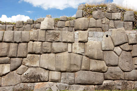 Sacsayhuaman ruins in Cusco - Peru South Americaの写真素材