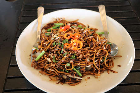 Fried noodles - Borneo Malaysia Asiaの写真素材