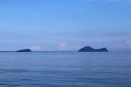 Sea bay with mountains - Santubong Borneo Sarawak Malaysia Asia
