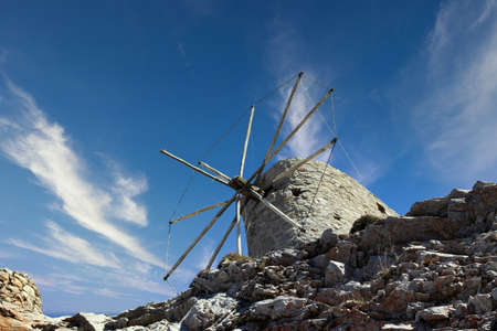 traditional windmill - Lasithi Plateau, Crete, Greeceの写真素材
