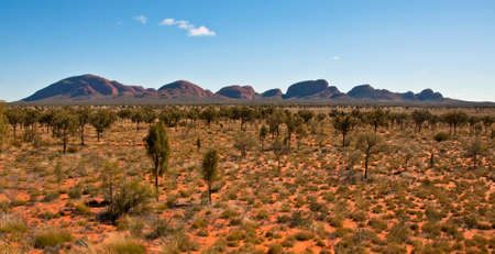 panoramic view of Kata Tjuta, australian red centerの写真素材