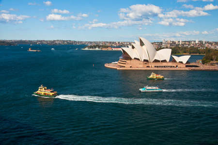 SYDNEY, AUSTRALIA  AUGUST 17: View of the Opera House most famous theatre of the city, August 17, 2010 in Sydneyのeditorial素材