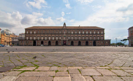famous royal palace in Naples, italyのeditorial素材