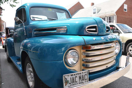 old american car in a special meeting in USA 