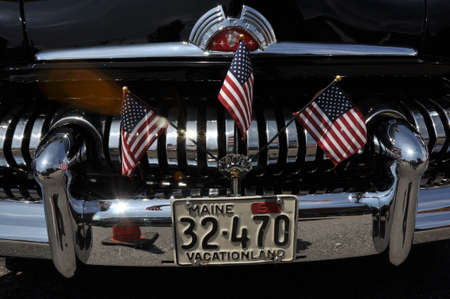 old american car in a special meeting in USA のeditorial素材