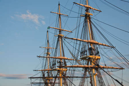 old galleon and old harbor in Salem massachusets Usaのeditorial素材