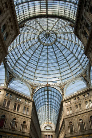 Umberto I gallery in the city of Naples, italyのeditorial素材