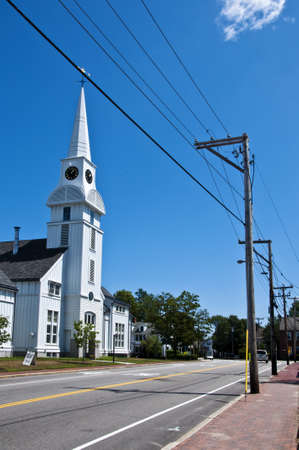 old church in the city of Saco, Maine, USAのeditorial素材