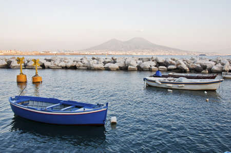 view of the bay of Naples, Italyの写真素材