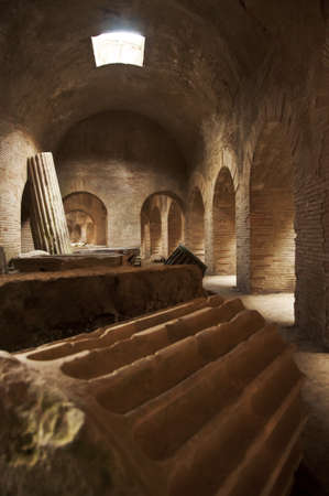 roman amphitheatre in Pozzuoli, Naples, Italyのeditorial素材
