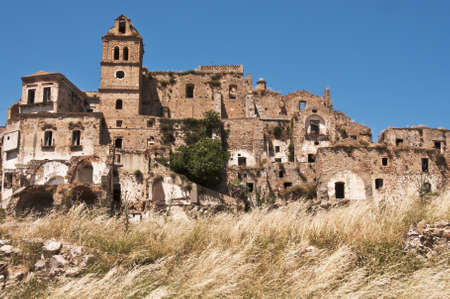 the ghost and abandoned city of Craco, Basilicata, Italy のeditorial素材