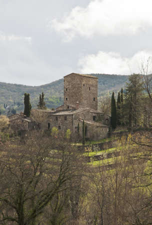 medieval castle in Chianti, tuscany, Italyのeditorial素材