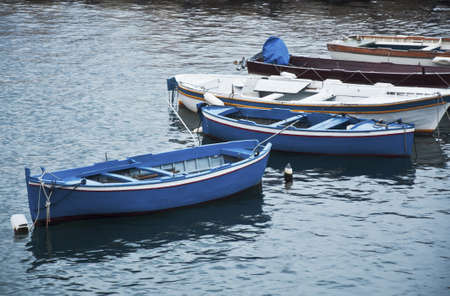boats in the gulf of Naples, italyの写真素材