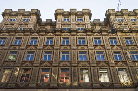 facade of building in downtown Pragueのeditorial素材