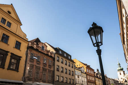 facade of ol buildings in Prague, Czech Republicの写真素材