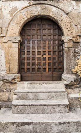 italian door in small village, Italyの写真素材