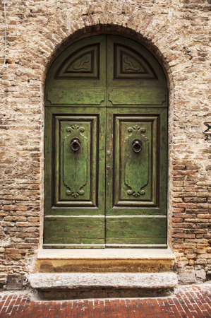 italian door in small village, Italyの写真素材