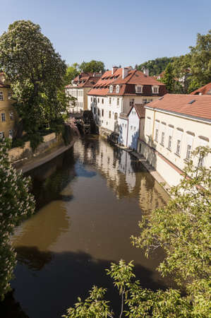 cityscape of prague buildings and monuments, czech republicの写真素材