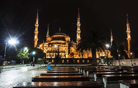 view of the blue mosque in sultanahmed, Istanbulの写真素材