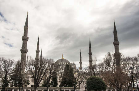 view of the blue mosque in sultanahmed, Istanbulの写真素材