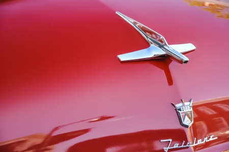 SACO MAINE - JULY 27: old american car in a annual exhibition on July 27, in Saco ME
