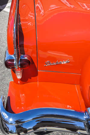 SACO MAINE - JULY 27: old american car in a annual exhibition on July 27, in Saco MEのeditorial素材