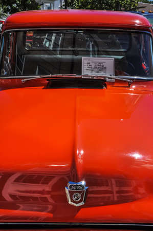 SACO MAINE - JULY 27: old american car in a annual exhibition on July 27, in Saco MEのeditorial素材