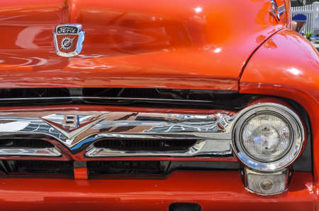 SACO MAINE - JULY 27: old american car in a annual exhibition on July 27, in Saco ME