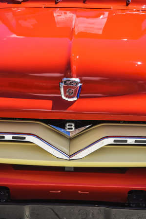 SACO MAINE - JULY 27: old american car in a annual exhibition on July 27, in Saco ME