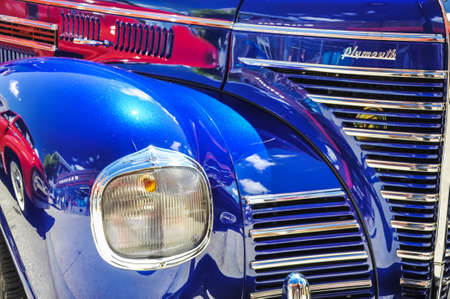SACO MAINE - JULY 27: old american car in a annual exhibition on July 27, in Saco MEのeditorial素材