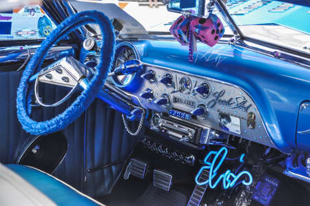 SACO MAINE - JULY 27: old american car in a annual exhibition on July 27, in Saco MEのeditorial素材