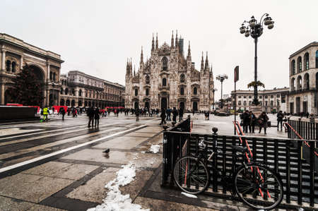 MILAN, DECEMBER 12  view of the Milan Cathedral  the church is known as Duomo and it is the most important landmark in the city of Milan, Italyのeditorial素材