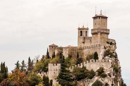 fortress and wall of San Marino Republicのeditorial素材