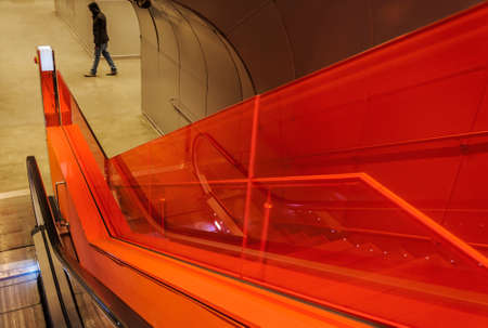 NAPLES, JANUARY 3  modern subway station Garibaldi  This Station was opened at the end of 2013 on January 3, 2014 in Naples, Italy のeditorial素材