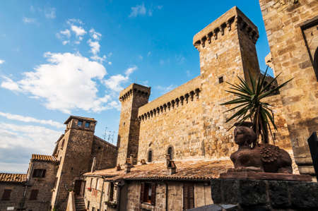 historic buildings in Bolsena, Italyの写真素材